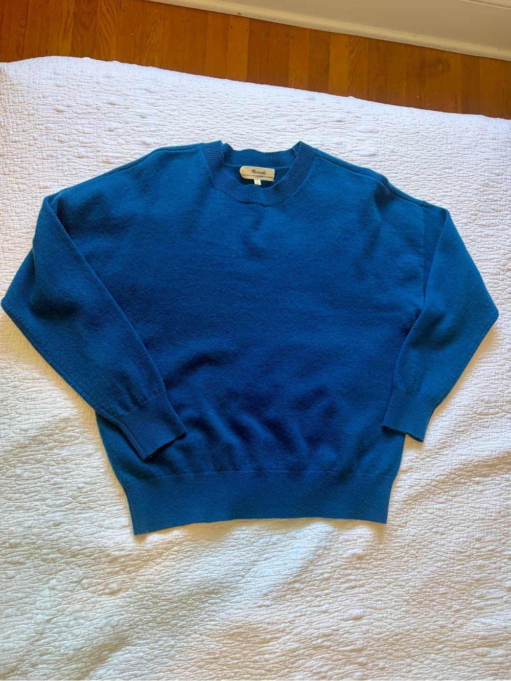 Bright blue cashmere sweater